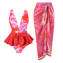European and American Sexy Bikini Swimsuit Chiffon Dress Wrap Dress Backless suit Swimsuit Beach Gathering Conservative Belly Cover