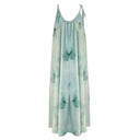 2024 New Women's Summer Tie-Dye Loose Seaside Beach Slip Skirt Slimming French Style dress Elegant Long Skirt