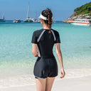Sports one-piece swimsuit ladies conservative women's slim plus size hot spring swimsuit new skirt women's swimwear wholesale