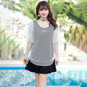 Two-Piece Swimsuit for Women 100kg Tummy Control Slimming Plus Size Sexy Korean Ins Conservative Student Hot Spring Swimwear